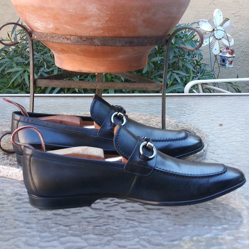 🆕 !!!!SOLD!!!! Magnanni Black Horsebit Loafers - Picture 6 of 9